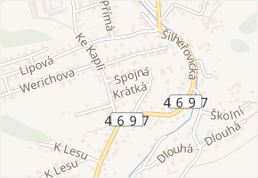 Krátká v obci Markvartovice - mapa ulice