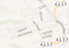 Lipová v obci Markvartovice - mapa ulice