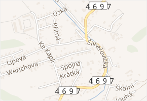 Přátelská v obci Markvartovice - mapa ulice