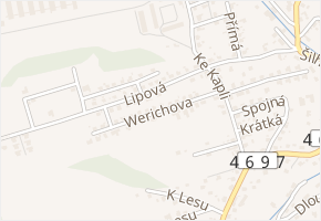 Werichova v obci Markvartovice - mapa ulice