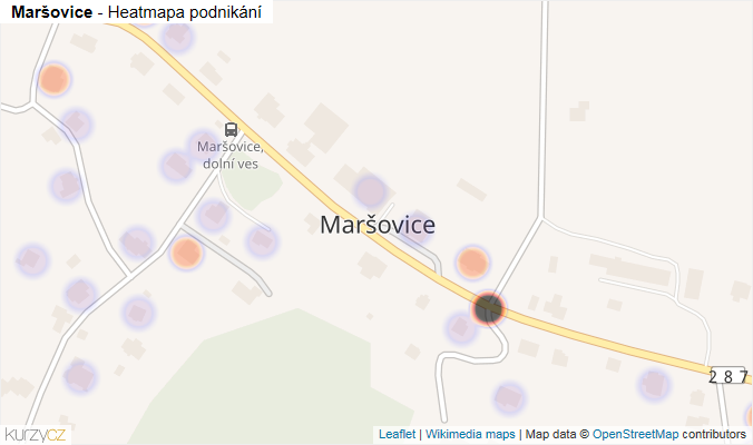 Mapa Maršovice - Firmy v části obce.