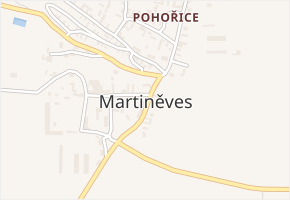 Martiněves v obci Martiněves - mapa části obce