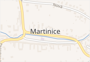 Martinice v obci Martinice - mapa části obce