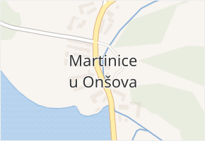 Martinice u Onšova v obci Martinice u Onšova - mapa části obce