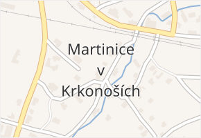 Martinice v Krkonoších v obci Martinice v Krkonoších - mapa části obce