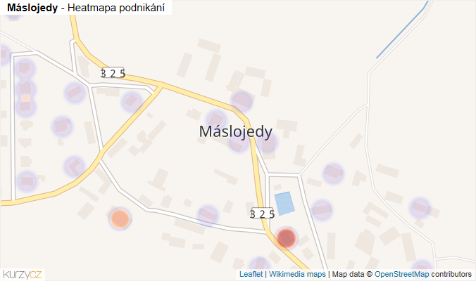 Mapa Máslojedy - Firmy v části obce.