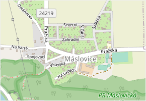 U Výboru v obci Máslovice - mapa ulice