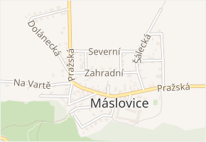 Zahradní v obci Máslovice - mapa ulice