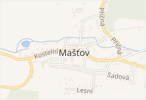 Náměstí v obci Mašťov - mapa ulice