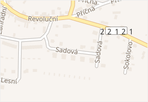 Sadová v obci Mašťov - mapa ulice