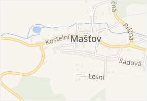 Zahradní v obci Mašťov - mapa ulice