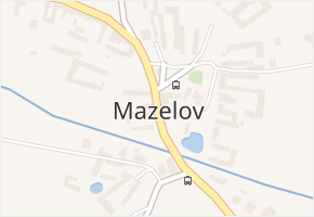 Mazelov v obci Mazelov - mapa části obce