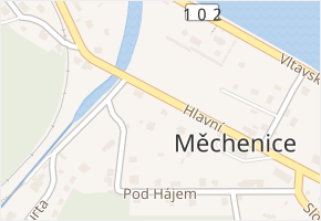 Hlavní v obci Měchenice - mapa ulice