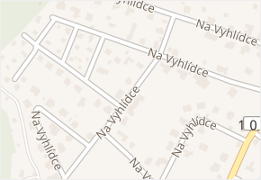 Na Vyhlídce v obci Měchenice - mapa ulice