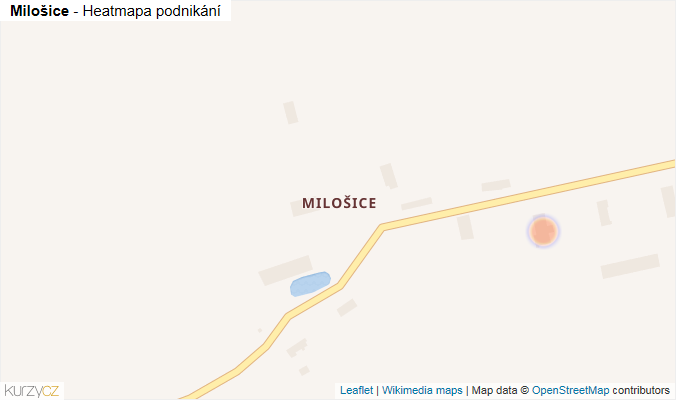 Mapa Milošice - Firmy v části obce.
