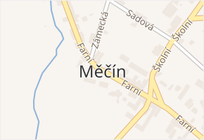 Měčín v obci Měčín - mapa části obce