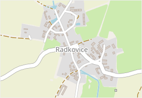 Radkovice v obci Měčín - mapa části obce