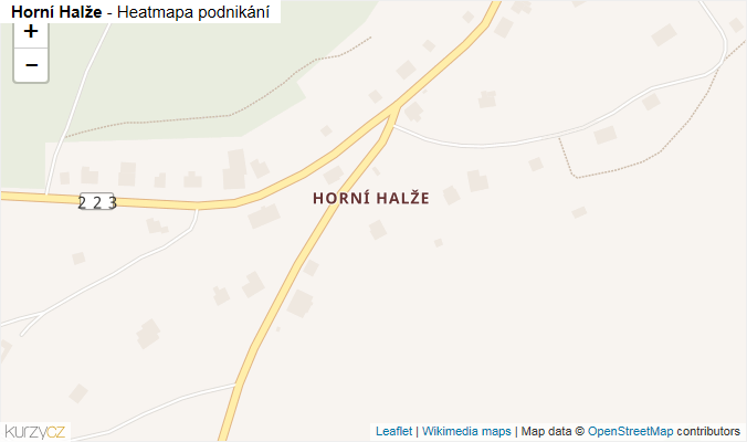Mapa Horní Halže - Firmy v části obce.
