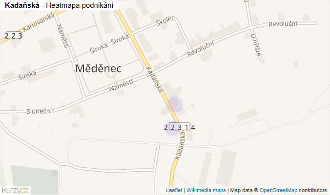 Mapa Kadaňská - Firmy v ulici.