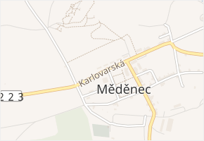 Karlovarská v obci Měděnec - mapa ulice