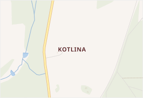 Kotlina v obci Měděnec - mapa části obce