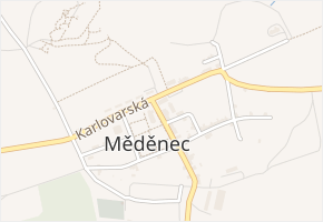 Náměstí v obci Měděnec - mapa ulice