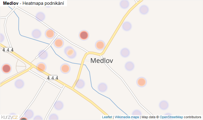 Mapa Medlov - Firmy v části obce.