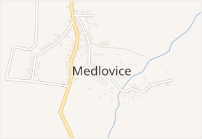 Medlovice v obci Medlovice - mapa části obce