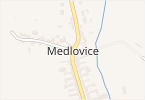 Medlovice v obci Medlovice - mapa části obce