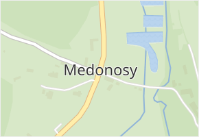 Medonosy v obci Medonosy - mapa části obce