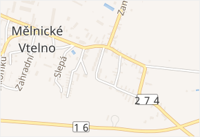 Sídliště Střed v obci Mělnické Vtelno - mapa ulice
