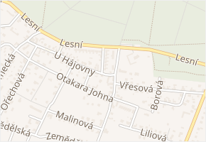 Břízová v obci Mělník - mapa ulice