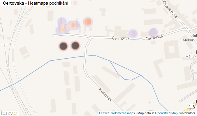 Mapa Čertovská - Firmy v ulici.