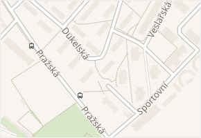 Dukelská v obci Mělník - mapa ulice