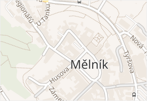 Erbenova v obci Mělník - mapa ulice