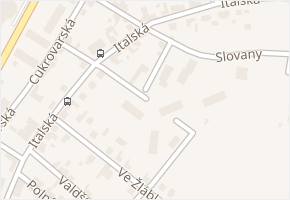 Italská v obci Mělník - mapa ulice