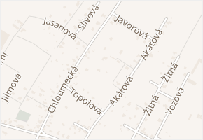 Jasanová v obci Mělník - mapa ulice
