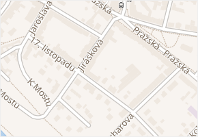 Jiráskova v obci Mělník - mapa ulice