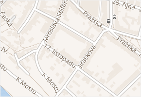 Kněžny Emmy v obci Mělník - mapa ulice