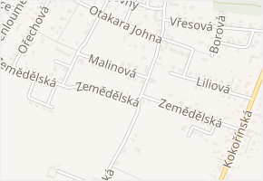 Malinová v obci Mělník - mapa ulice