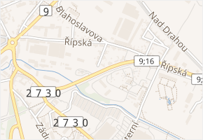 Na Fialkách v obci Mělník - mapa ulice