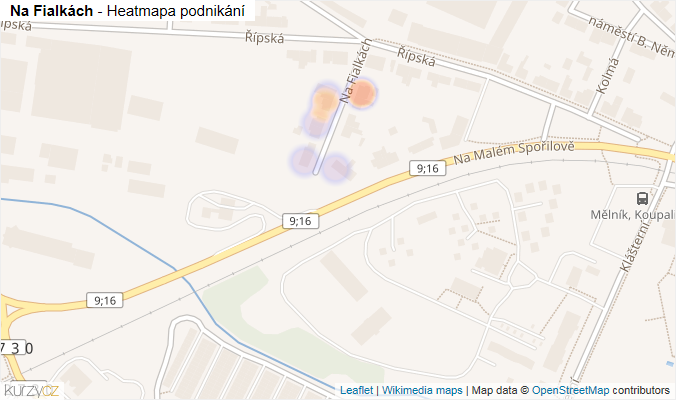 Mapa Na Fialkách - Firmy v ulici.