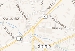 Na Oboře v obci Mělník - mapa ulice