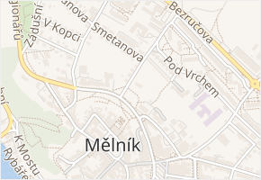 Na Podhoří v obci Mělník - mapa ulice