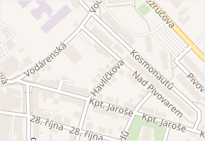 Nad Pivovarem v obci Mělník - mapa ulice