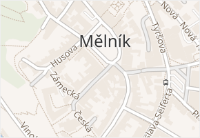 náměstí Míru v obci Mělník - mapa ulice