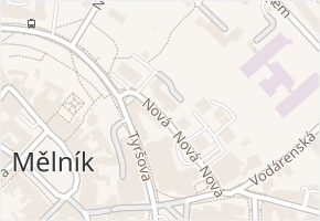 Nová v obci Mělník - mapa ulice