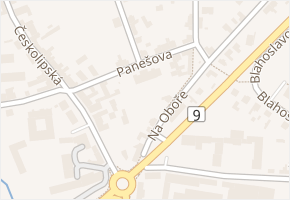 Panešova v obci Mělník - mapa ulice