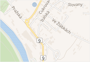 Polní v obci Mělník - mapa ulice