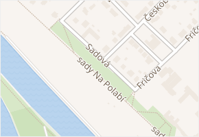 Sadová v obci Mělník - mapa ulice